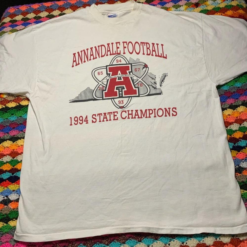 Vintage 1994 Annandale Football State Champions Single Stitch Oversized … - Picture 7 of 14